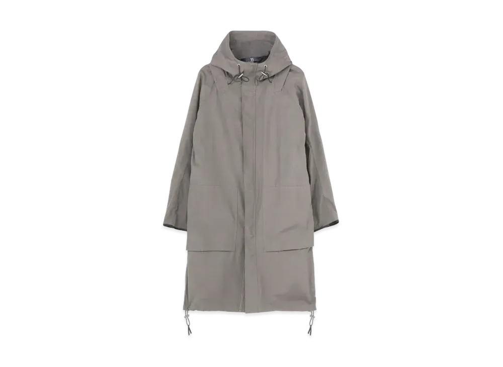 Yohji Yamamoto Y's COTTON NYLON DYED TUSSORE HOODED COAT "Gray"