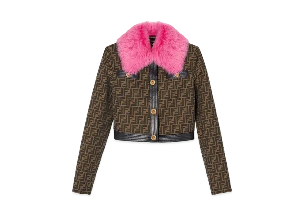 FENDI x Versace Fendace FF Faux Fur Jacket "Brown"
