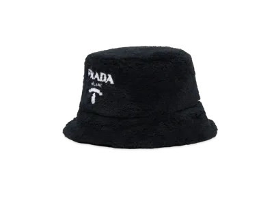 PRADA Terry Cross Bucket Hut "Black/Light Beige"