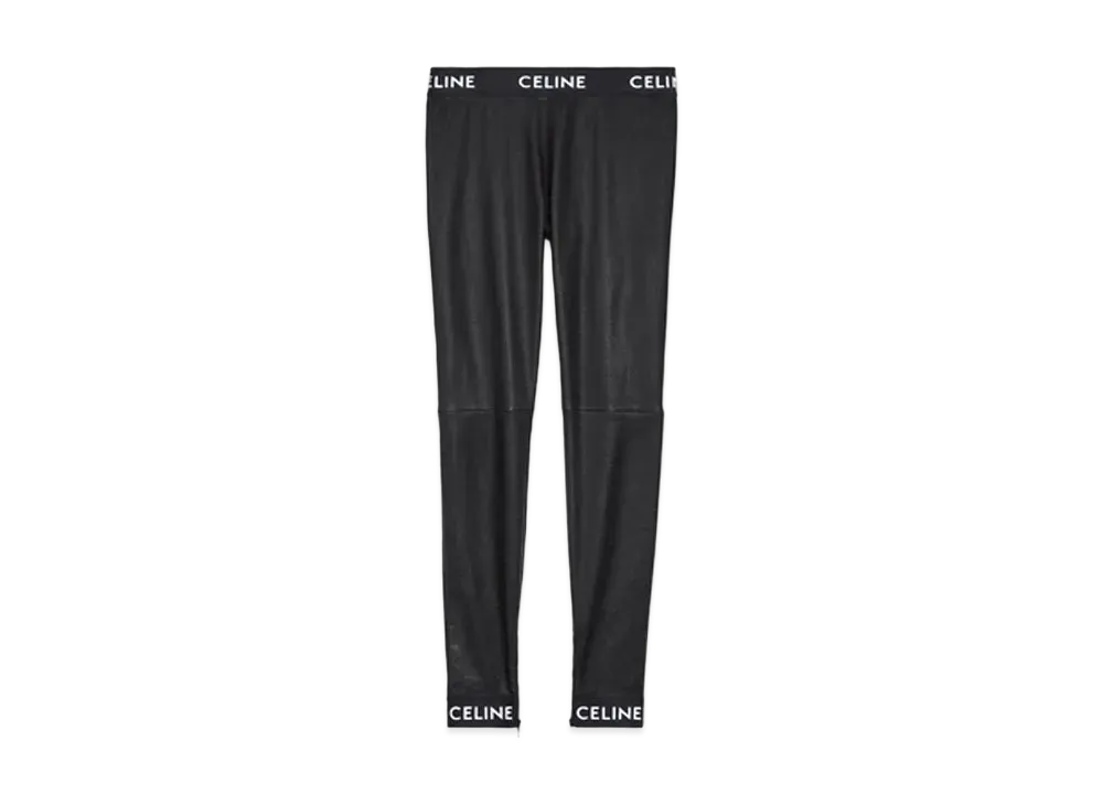 CELINE Stretch Leggings / Lamskin "Black"