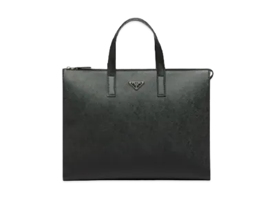 PRADA Saffiano Leather Tote "Black"