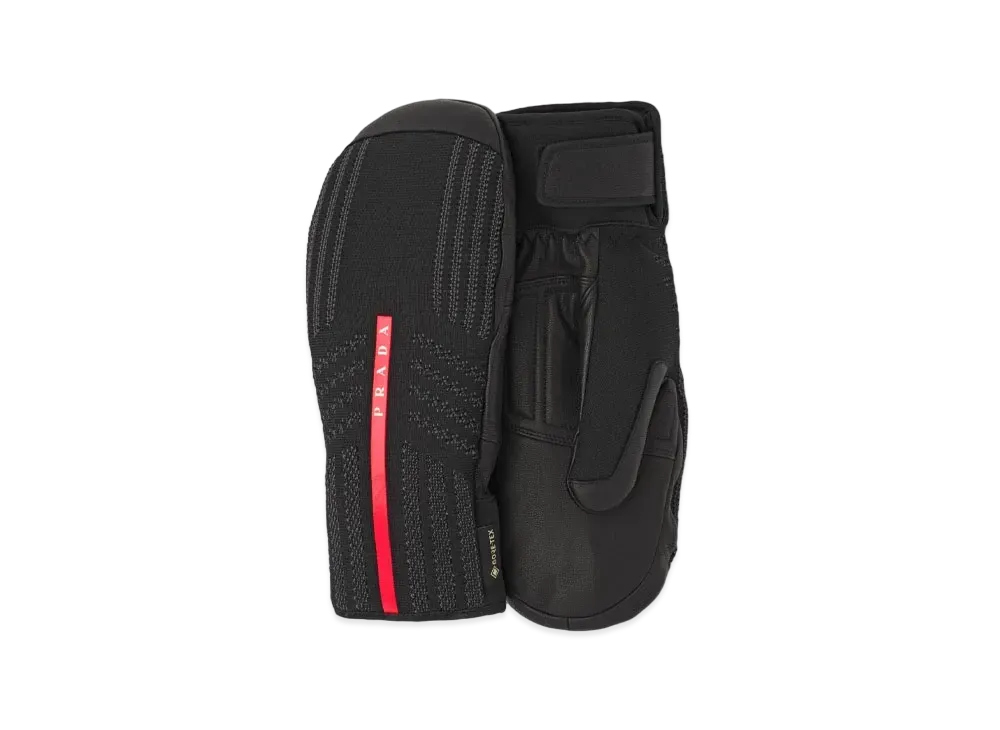 PRADA Gore-Tex x Leather x Knit Ski Mitten "Black"