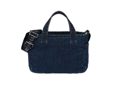 MIU MIU Denim Tote Bag "Navy"