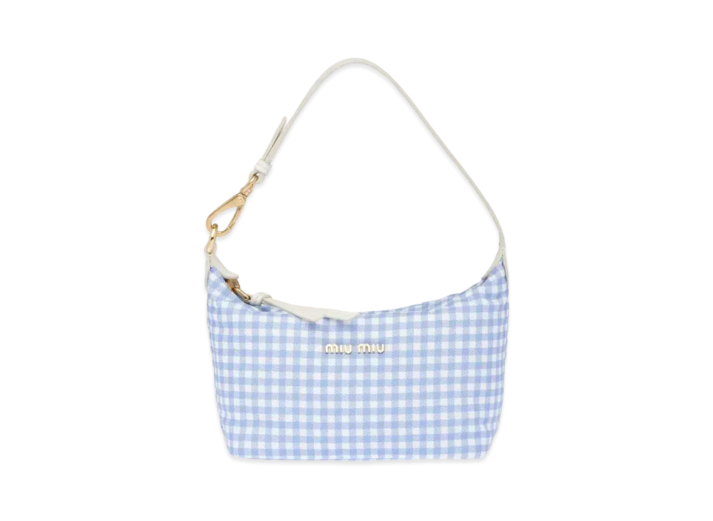 MIU MIU Miu Spirit Printed Faille Mini-Bag "Sky Blue/White"