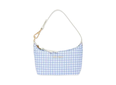 MIU MIU Miu Spirit Printed Faille Mini-Bag "Sky Blue/White"