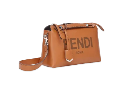 FENDI By The Way Medium Leather Boston Bag "Brown"