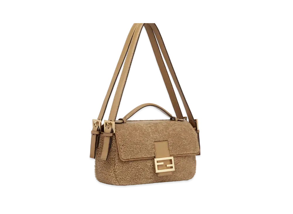 FENDI Baguette Multi Sheep Skin Bag "Beige"