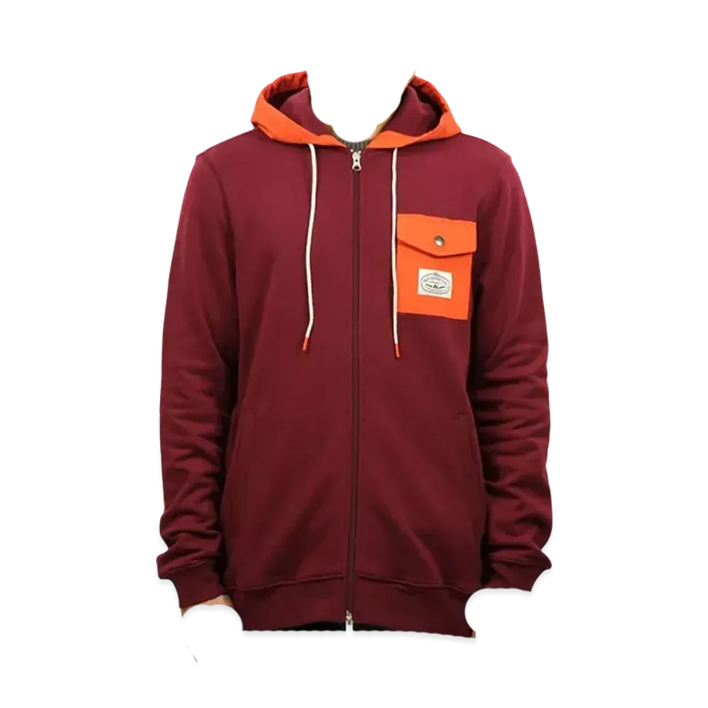 POLeR Basswood Zip Hoodie Specialty Fleece "Burgundy"