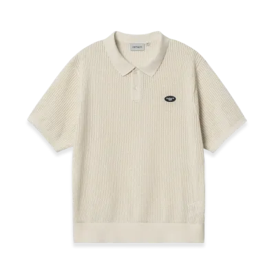 Carhartt WIP S/S Kenway Knit Polo "White Swan"