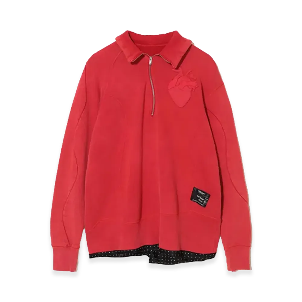 UNDERCOVER Cotton French Terry Sweatshirt Pullover "Red"
