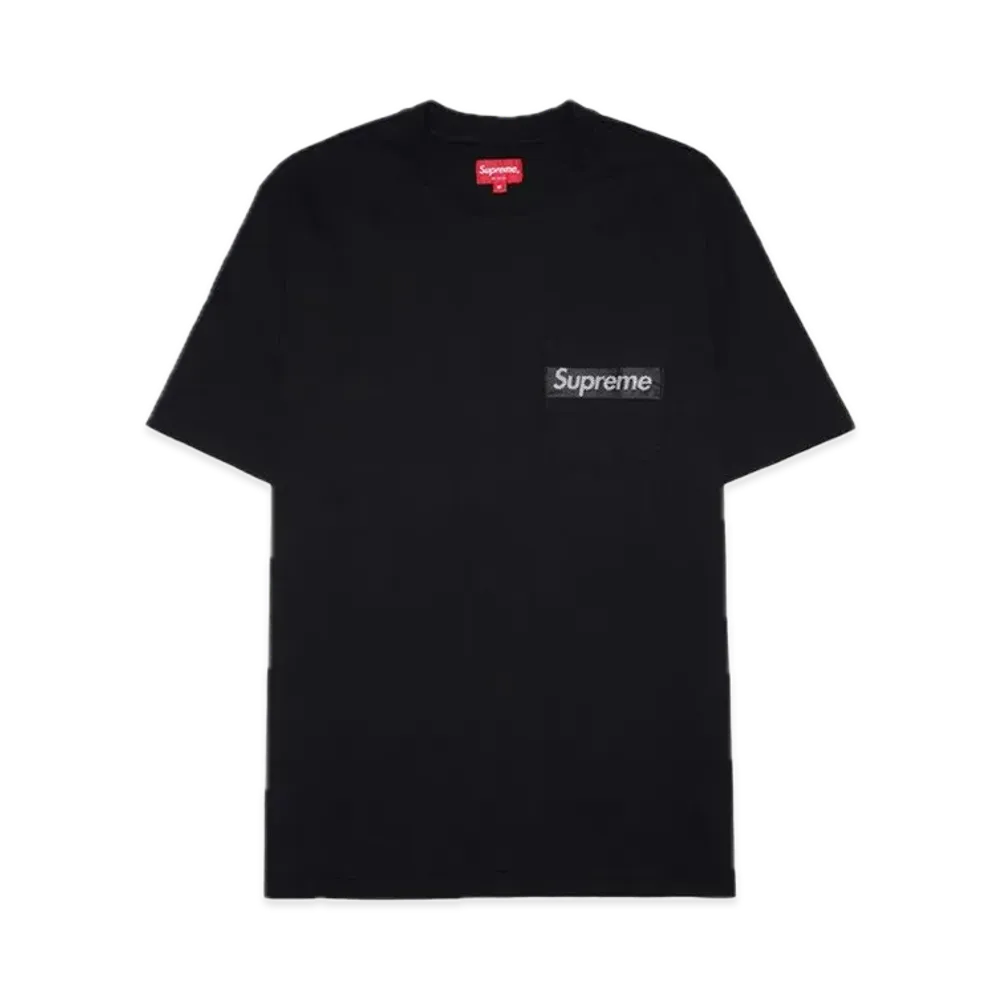 Supreme Mesh Stripe Pocket Tee "Black"