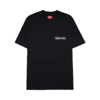Supreme Mesh Stripe Pocket Tee "Black"