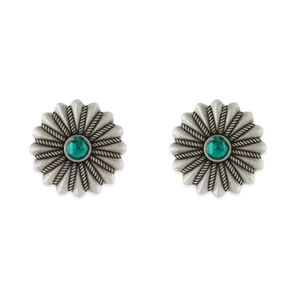 GUCCI Floral Motif Earrings "Silver"