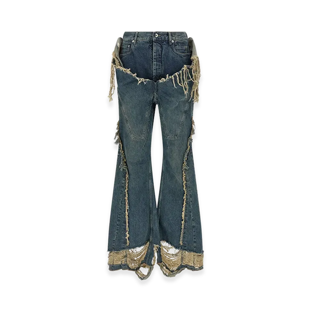 Rick Owens DRKSHDW Slivered Bootcut' Jeans "Blue"
