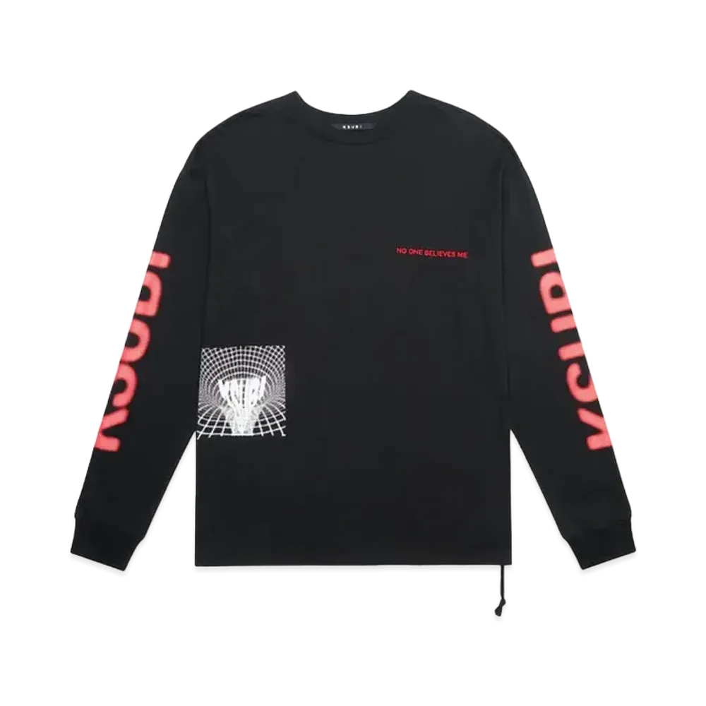 KSUBI Conspiracy Biggie LS Tee Jet Black "Black"