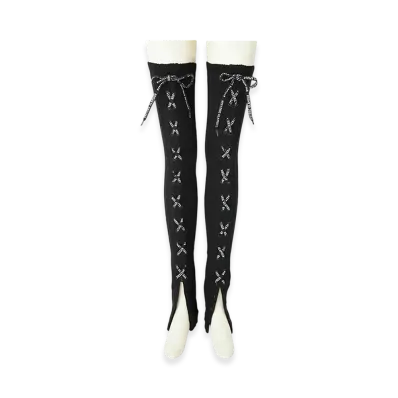HYSTERIC GLAMOUR Voted / Hysteric Love Embroidery Long Leg Warmers "Black"