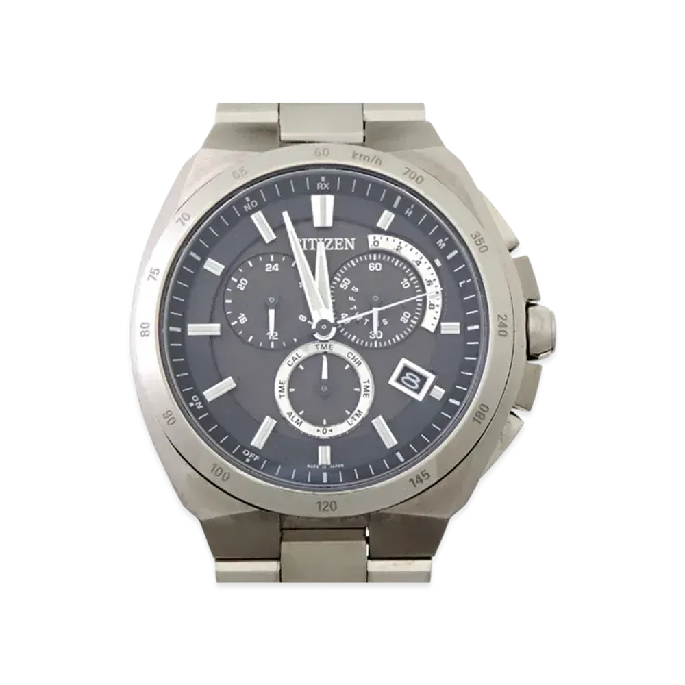 CITIZEN Atessa Eco Drive Chronograph Radio Solar "Black" AT3010-55E