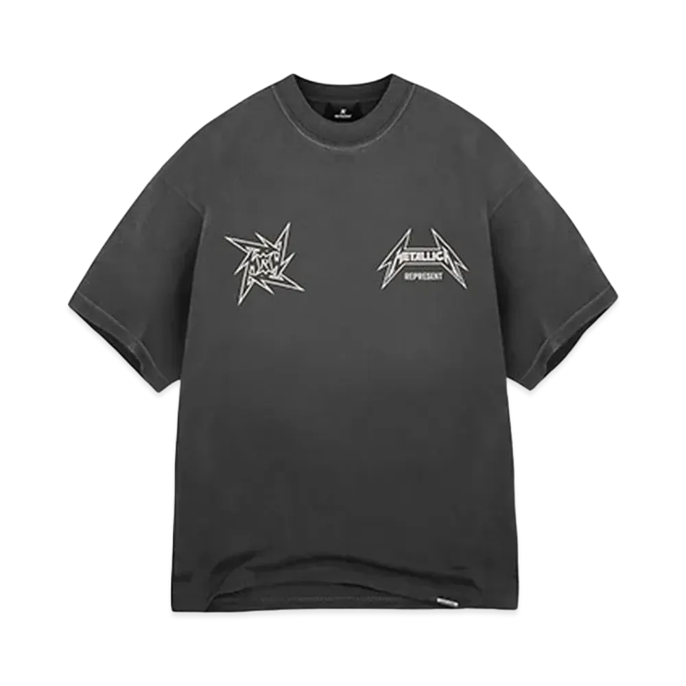REPRESENT x METALLICA Local Crew T-Shirt "Stained Black"