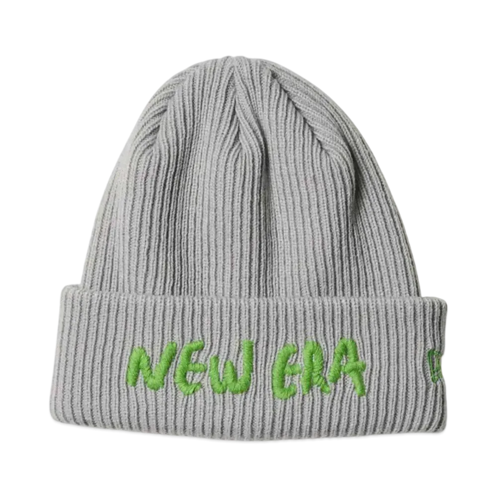NEW ERA Basic Cuff Knit Handwritten Logo "Light Gray"