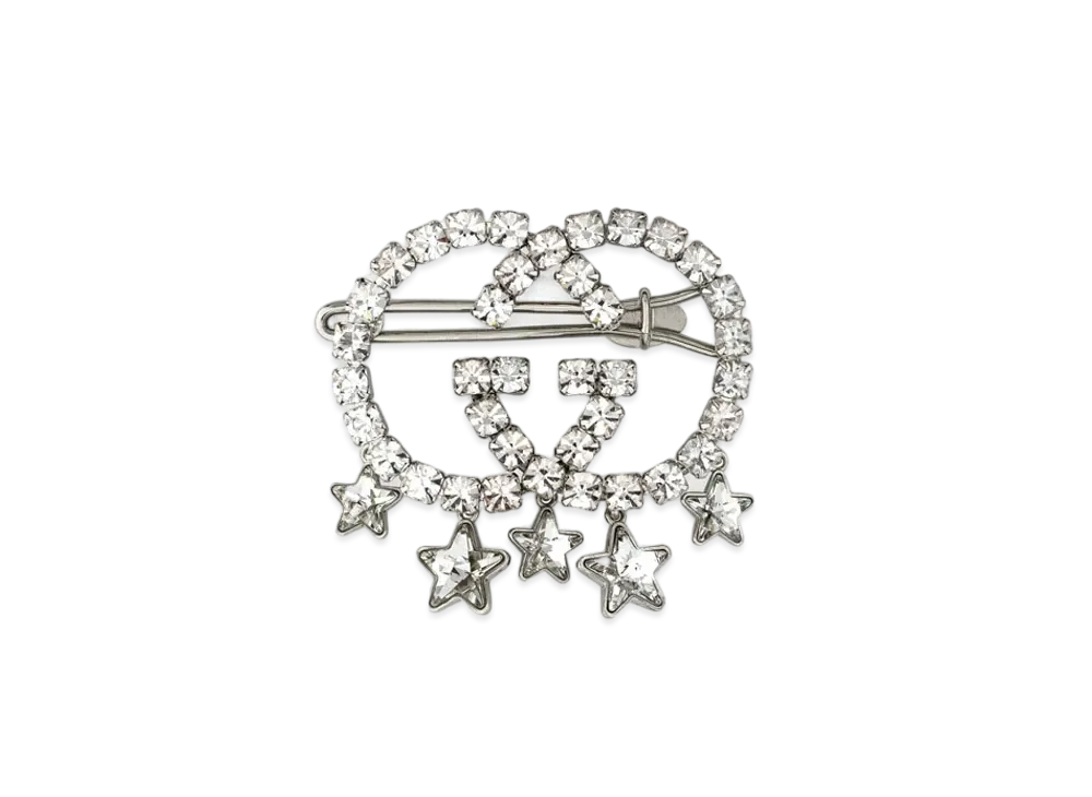 GUCCI Interlocking G Crystal Hair Slide