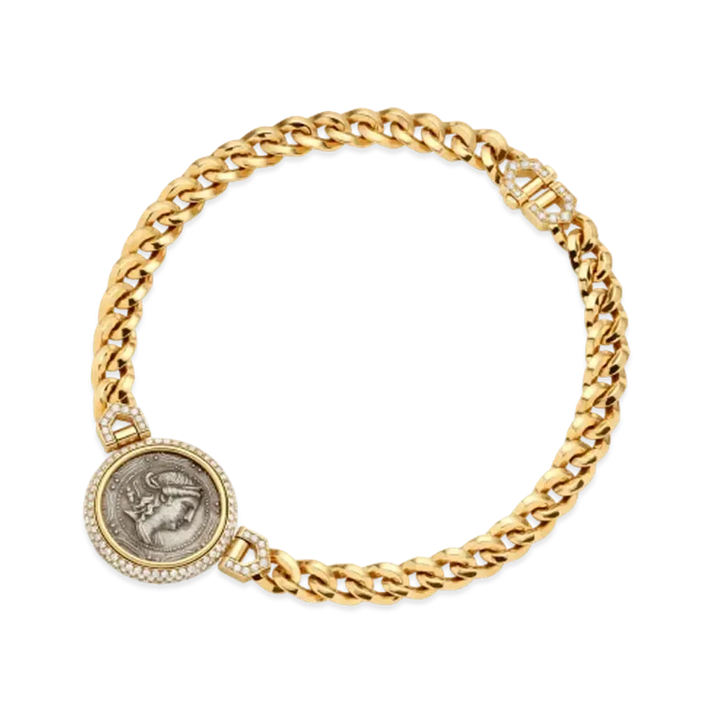 BVLGARI Monete Necklace Antique Coin "Yellow Gold"