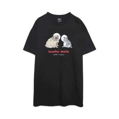 BROTHER MERLE Men's Knit S/S Crew T-Shirt - Love Stinks "Black"