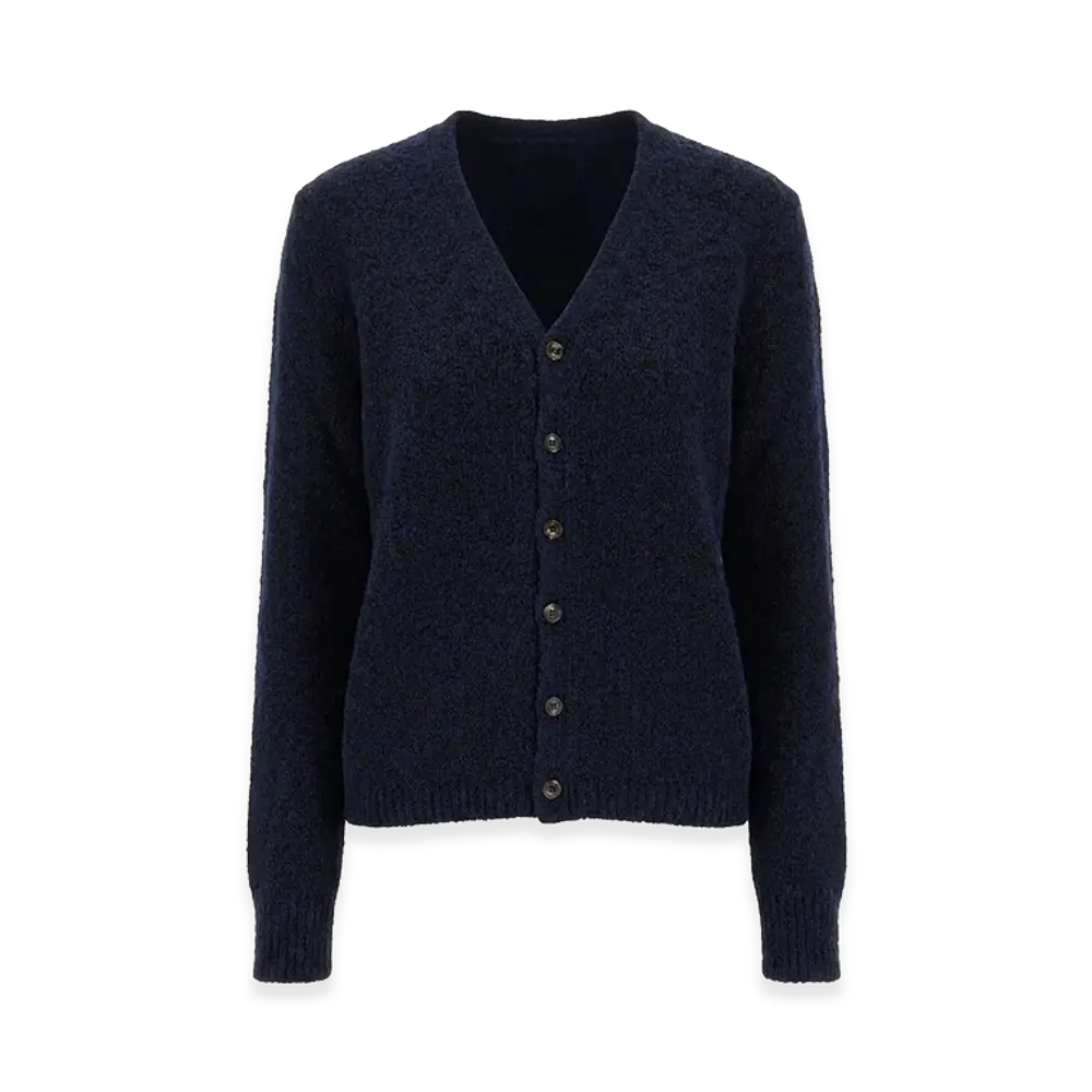Maison Margiela Women's Virgin Wool Cardigan "Blue"