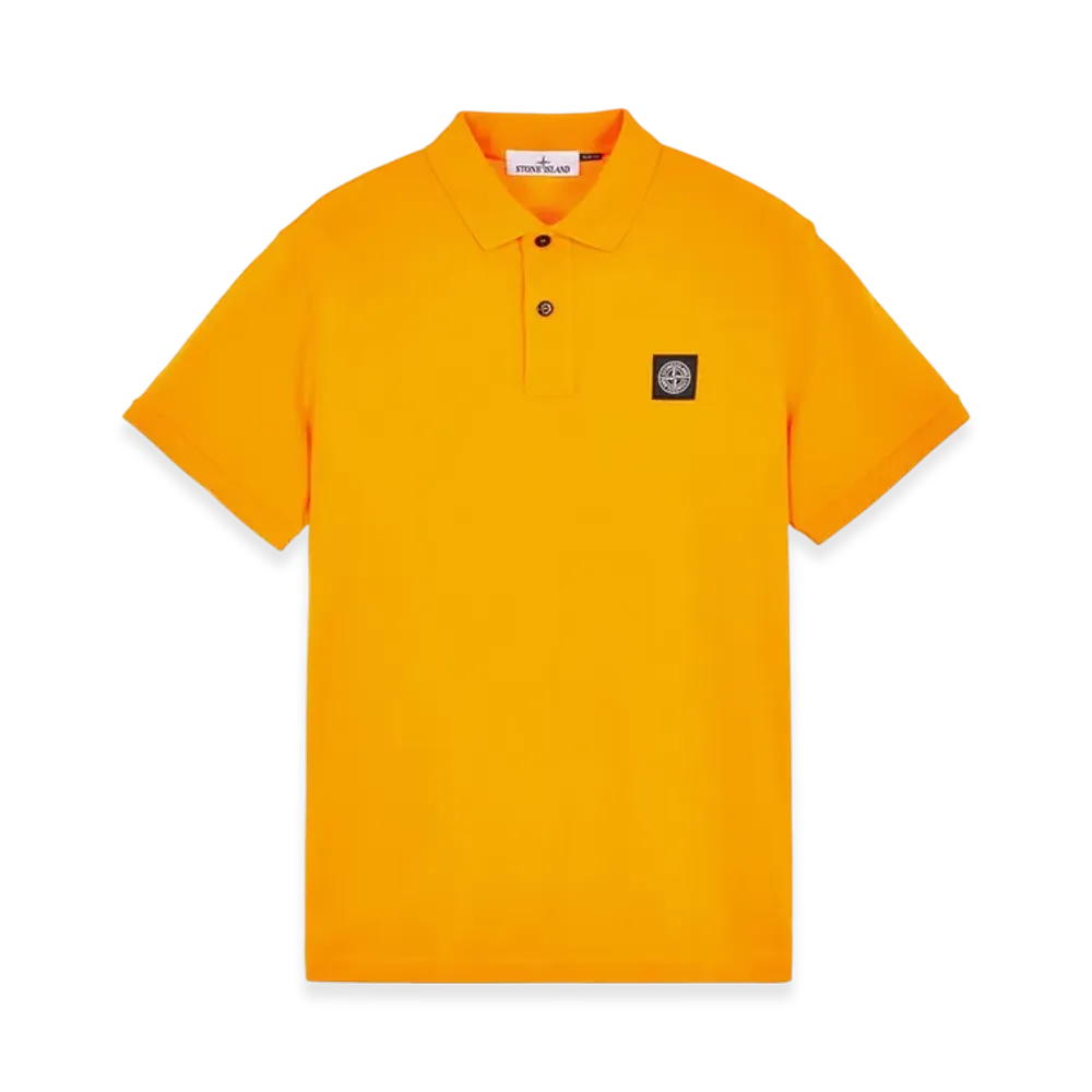 Stone Island 2SC17 Stretch Cotton Pique Polo Shirt - 23SS "Orange"