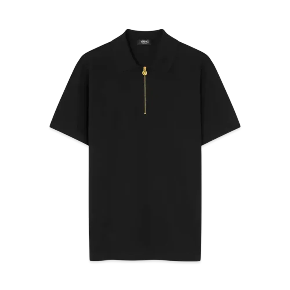 Versace Medusa Zip Polo "Black"