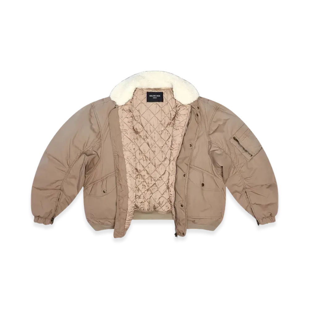 BALENCIAGA Cotton Ripstop Unity Bomber "Beige"