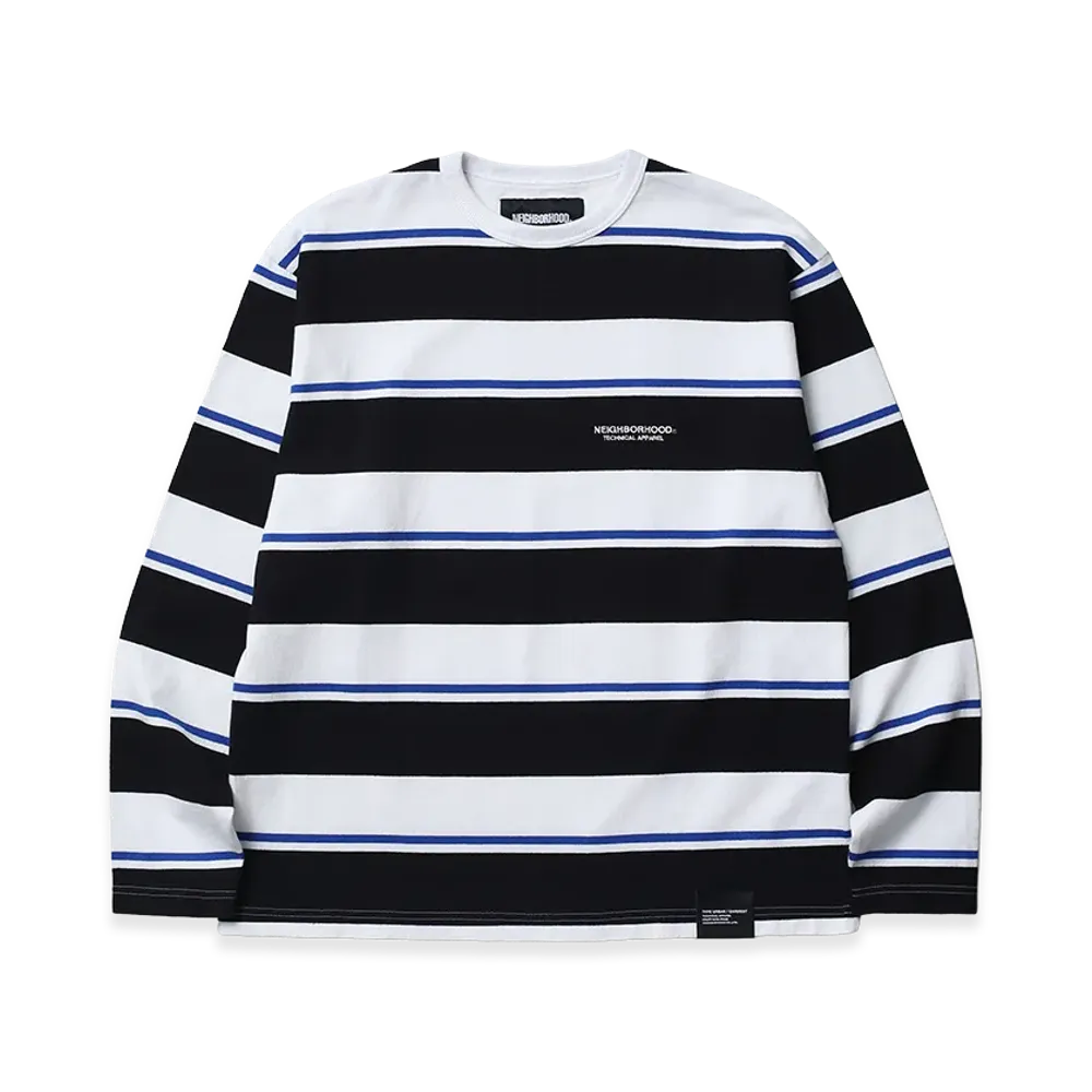 NEIGHBORHOOD Border Crew Neck LS "White"