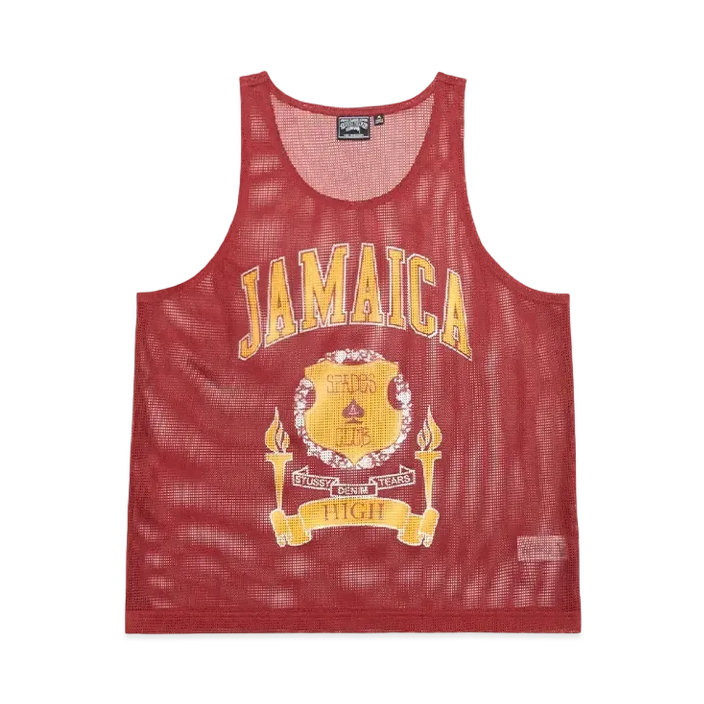 Stussy x Denim Tears Mesh Tank "Cardinal"