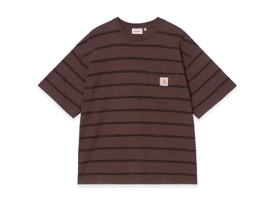 Carhartt WIP S/S Cardona Pocket T-Shirt "Cardona Stripe/Natural/Palisander/Garment Dyed"