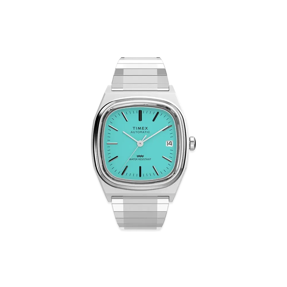 TIMEX REISSUE 1983 E-line "Silver/Tiffany Blue"