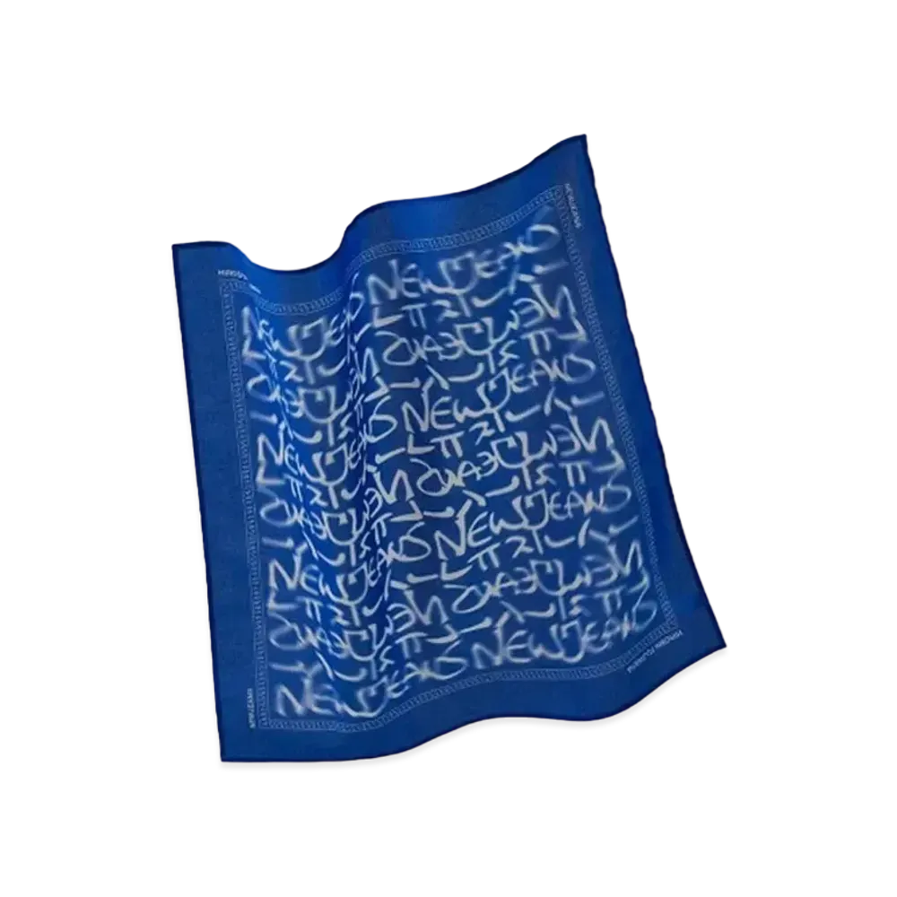 NewJeans x Hiroshi Fujiwara Supernatural Coller Bandana "Blue"
