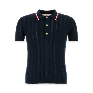 Valentino Cotton Polo Shirt "Navy Blue"