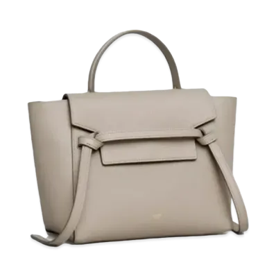 CELINE Micro Belt Bag In Grained Calfskin "Light Taupe"