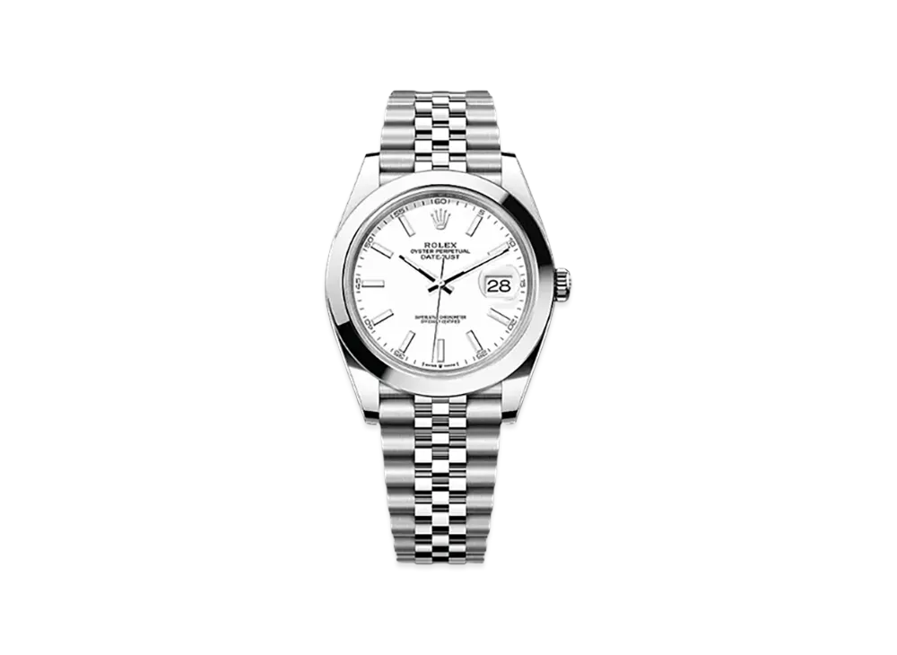 ROLEX Datejust 41 Oystersteel & Yellow Gold "White"
