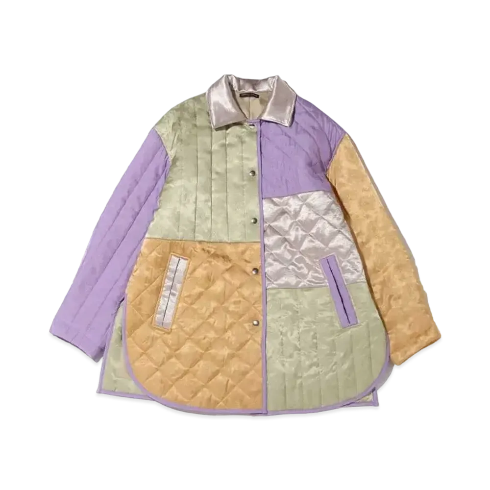 atmos pink x Riehata Patchwork Quilted Coat "Greenmix"