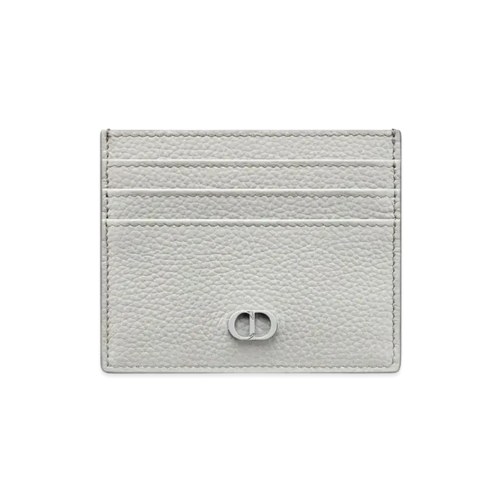 Dior Card Holder CD Icon Grained Calfskin "Gray"