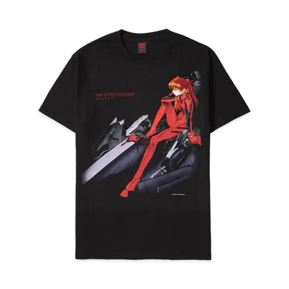 Geeks Rule x Neon Genesis Evangelion Silkscreen Printing T Shirt Asuka "Black"