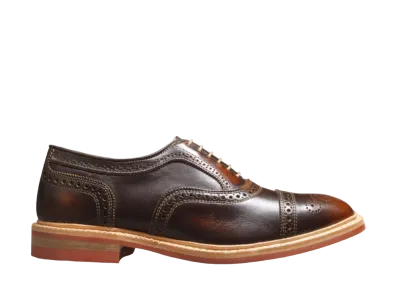 Allen Edmonds Strandmok Cap-toe Oxford with Dainite Rubber Sole 65 "Brown Saddle Leather" 4027 D