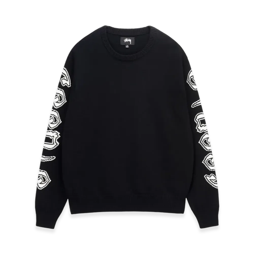 Stussy Sleeve Logo Sweater "Black"
