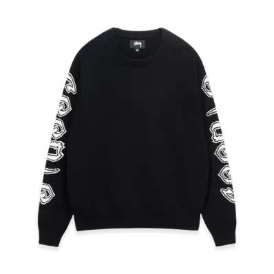 Stussy Sleeve Logo Sweater "Black"