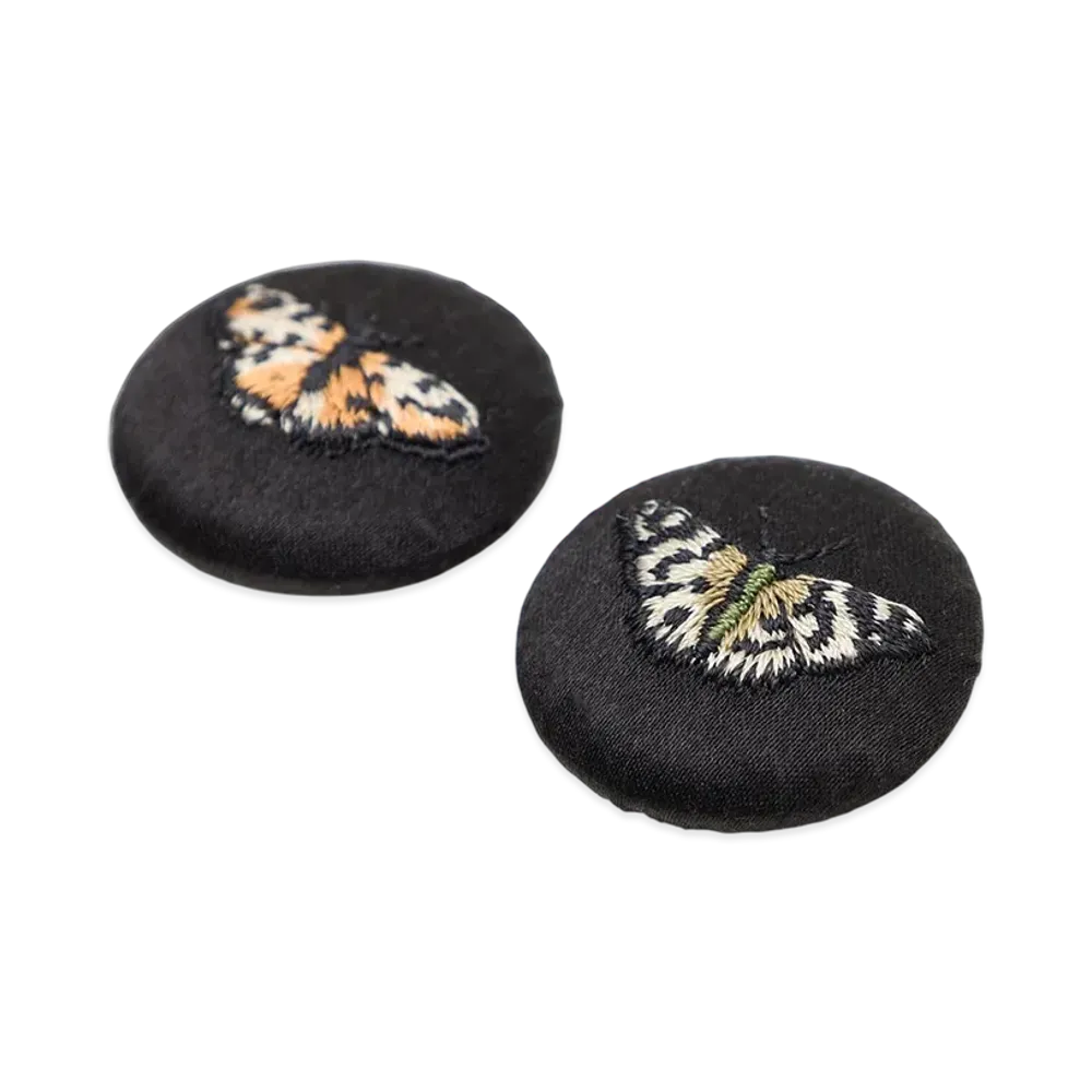 UNDERCOVER Fabric Embroidered Badge Set of 2 "Black"