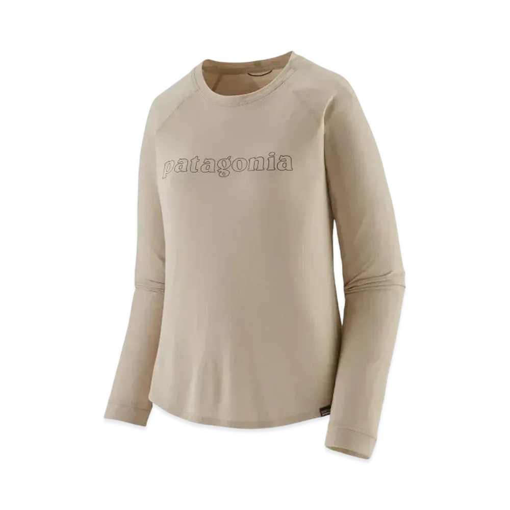 Patagonia Women's Longsleep Capilene Cool Trail Graphic Shirt "Pumice"