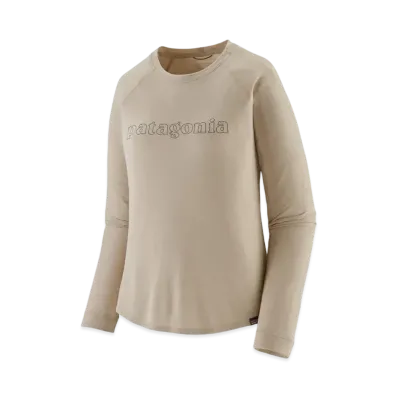 Patagonia Women's Longsleep Capilene Cool Trail Graphic Shirt "Pumice"