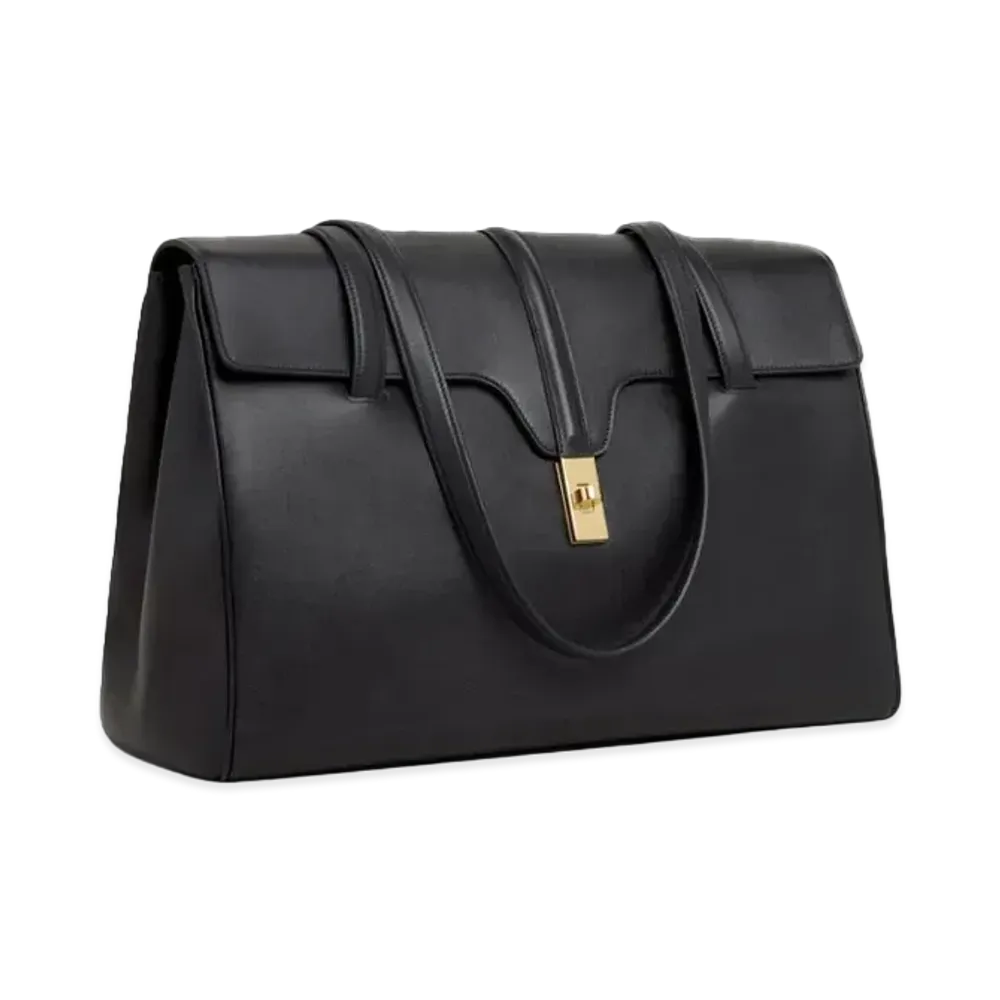 CELINE Large Soft 16 Bag in Smooth Calfskin "Black"