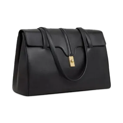 CELINE Large Soft 16 Bag in Smooth Calfskin "Black"