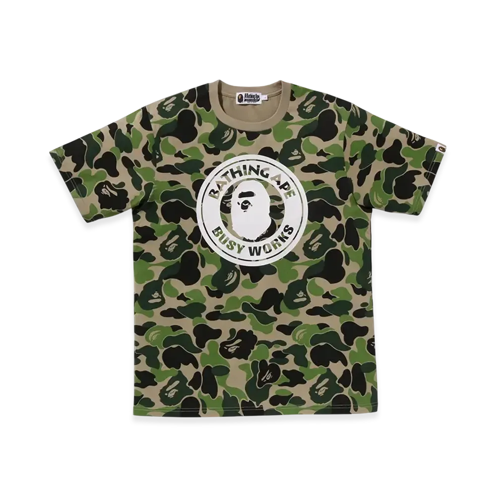 A BATHING APE ABC Camo Busy Works Tee "Green"